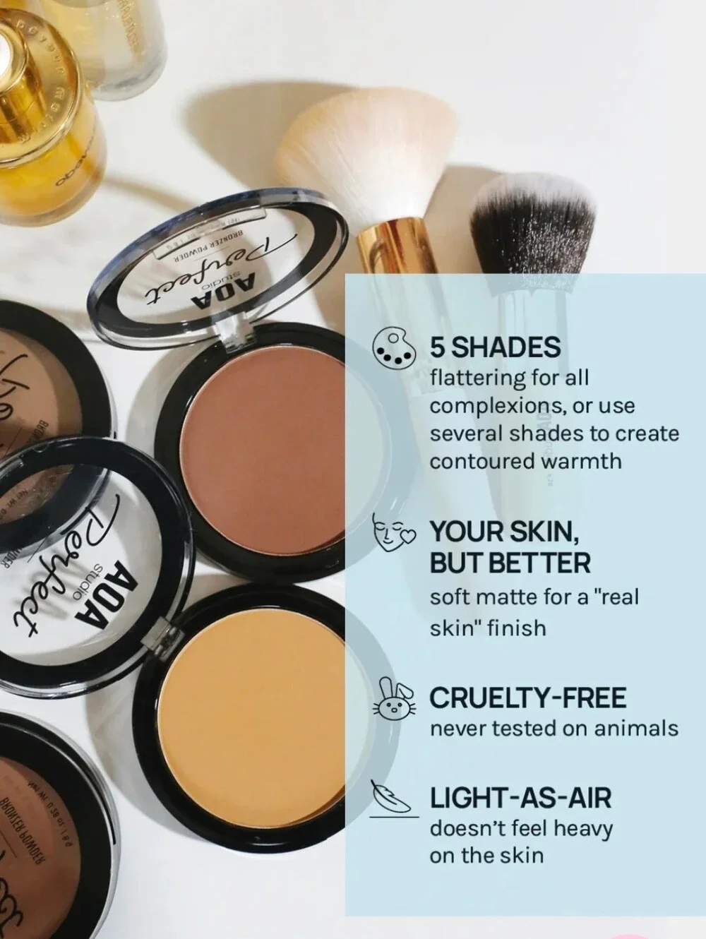 AOA Studio Perfect Bronzer Powder - Latte 0.28oz BNIB